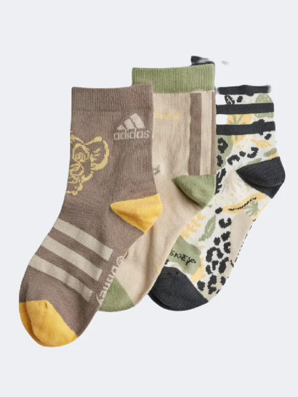 Adidas Disney Lion King Boys Training Sock Brown/White/Beige