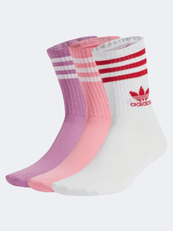 Adidas Mid Unisex Original Sock Purple/Pink/White