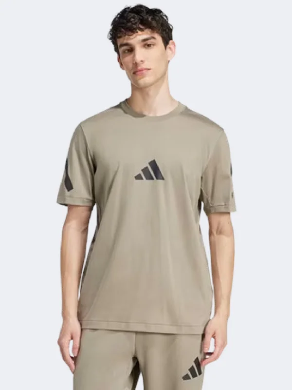 Adidas Z N E Men Sportswear T-Shirt Clay