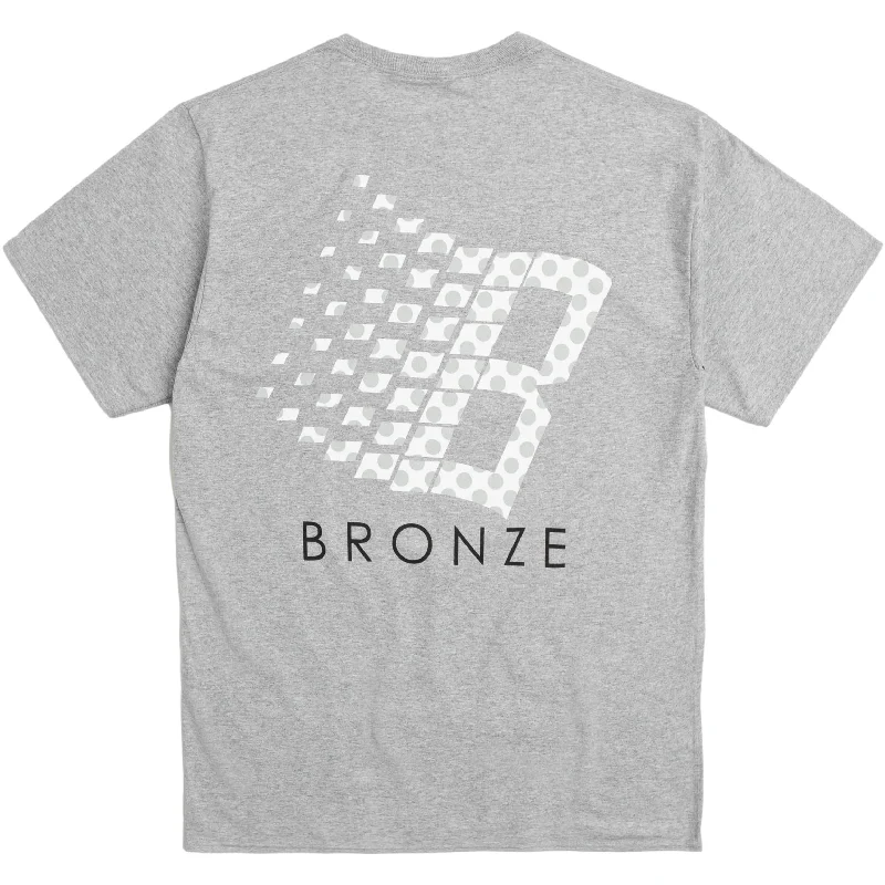 Bronze56K Polka Dot Logo Tee Heather Grey