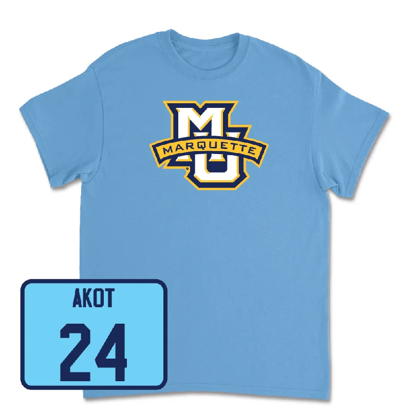 Championship Blue Women's Basketball Marquette Tee  - Ayuen Akot