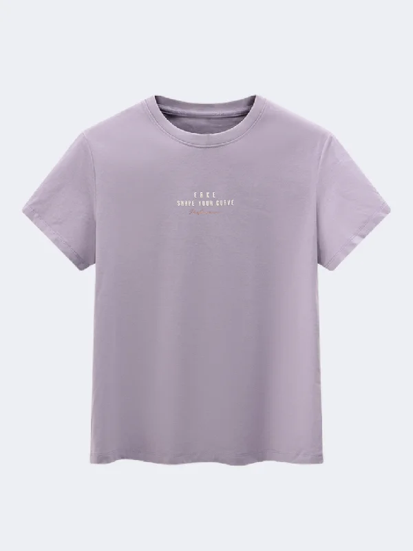 Erke Crew Women Lifestyle T-Shirt Pinky Purple