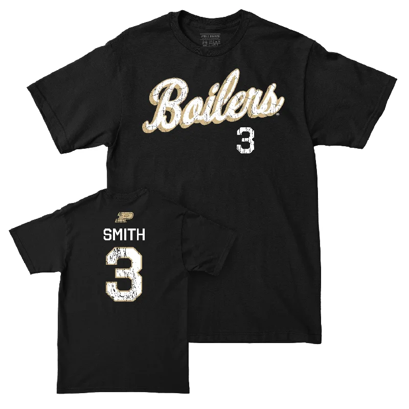 Men's Basketball Black Script Tee - Braden Smith | #3