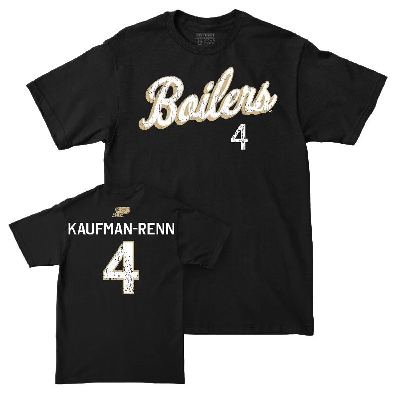 Men's Basketball Black Script Tee - Trey Kaufman-Renn | #4