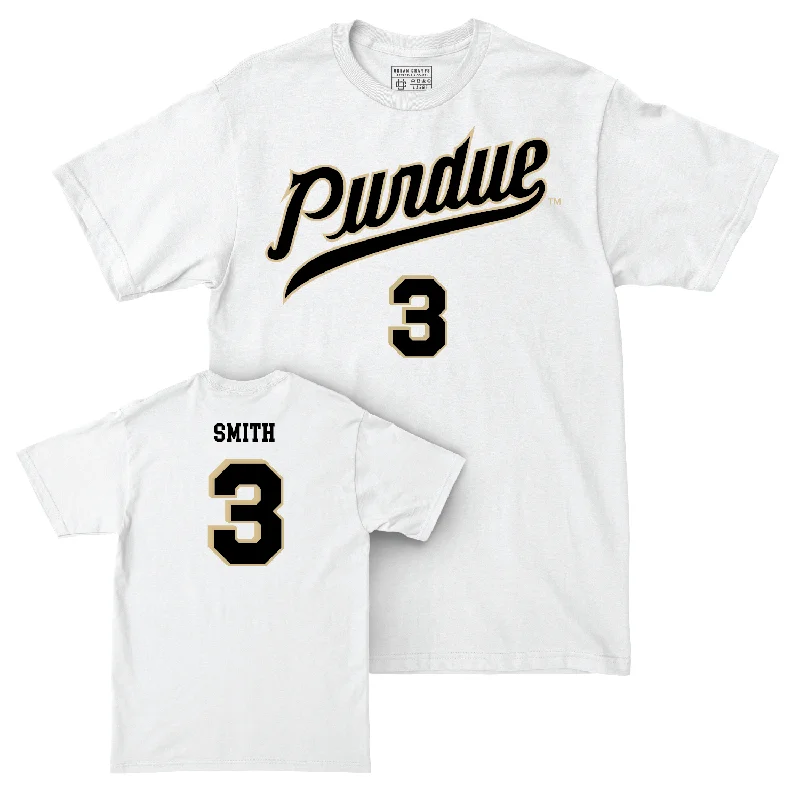 Men's Basketball White Shirsey Comfort Colors Tee - Braden Smith | #3