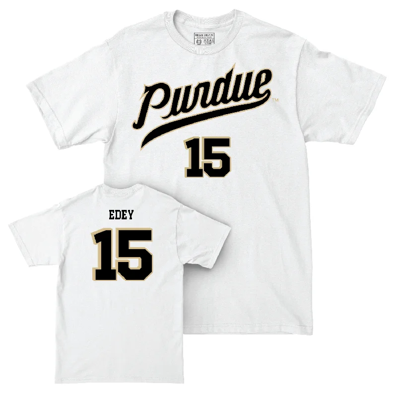 Men's Basketball White Shirsey Comfort Colors Tee - Zach Edey | #15