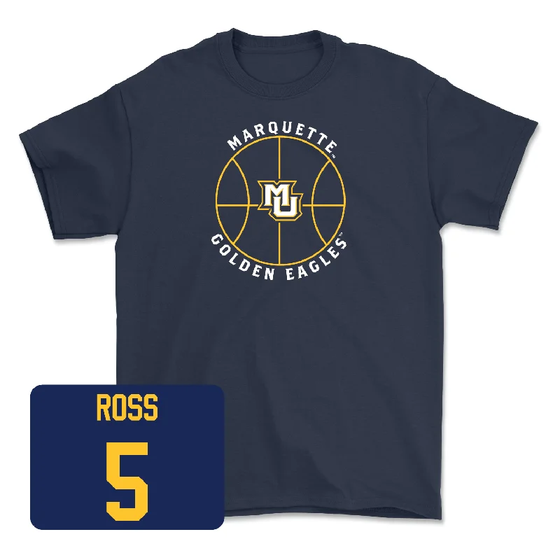 Navy Men's Basketball Hardwood Tee - Cameron Brown