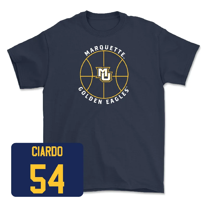 Navy Men's Basketball Hardwood Tee - Chase Ross