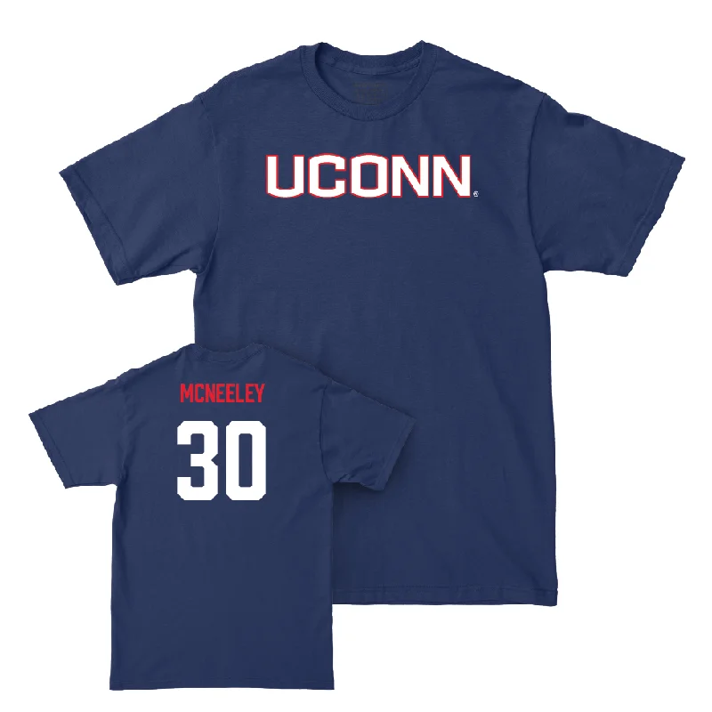 Navy Men's Basketball Hardwood Tee  - Liam McNeeley