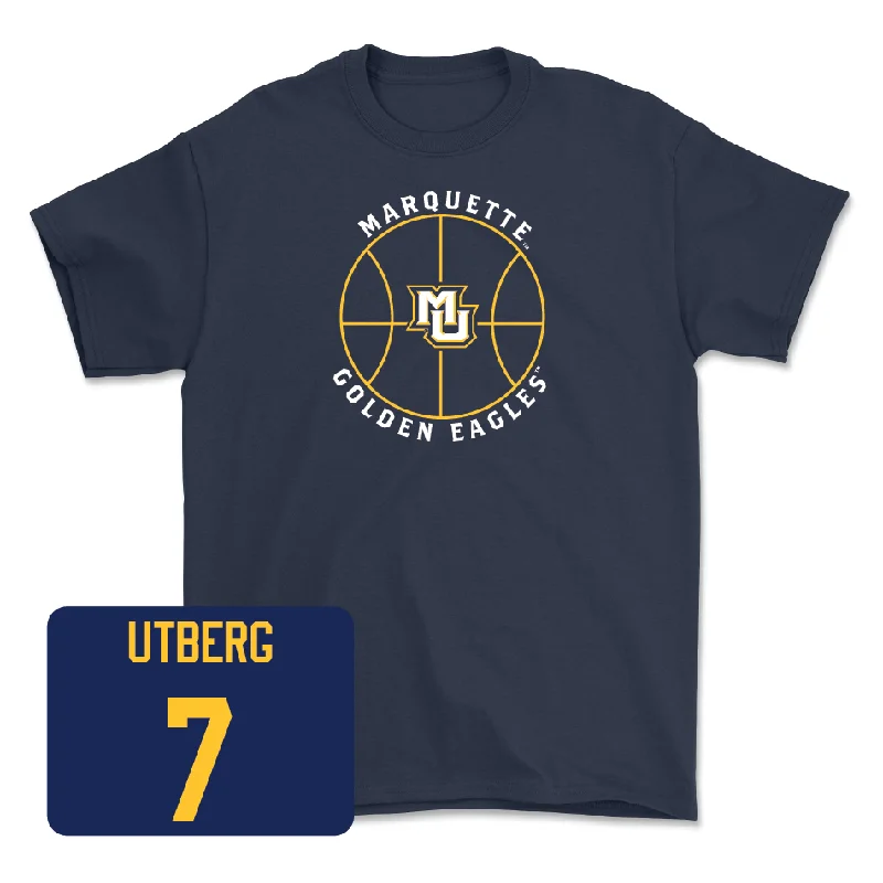 Navy Women's Basketball Hardwood Tee - Bridget Utberg