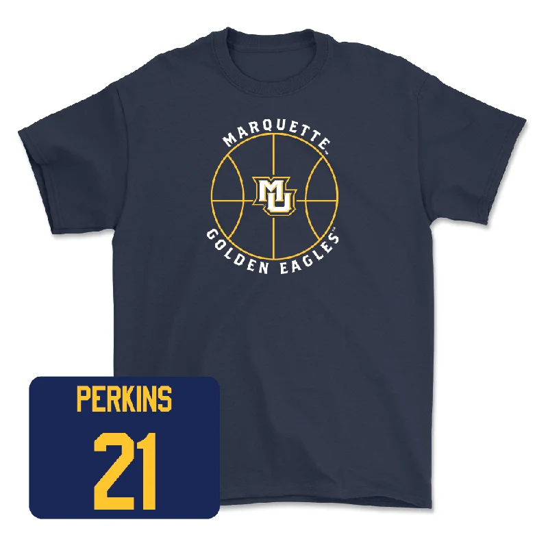 Navy Women's Basketball Hardwood Tee  - Kennedi Perkins