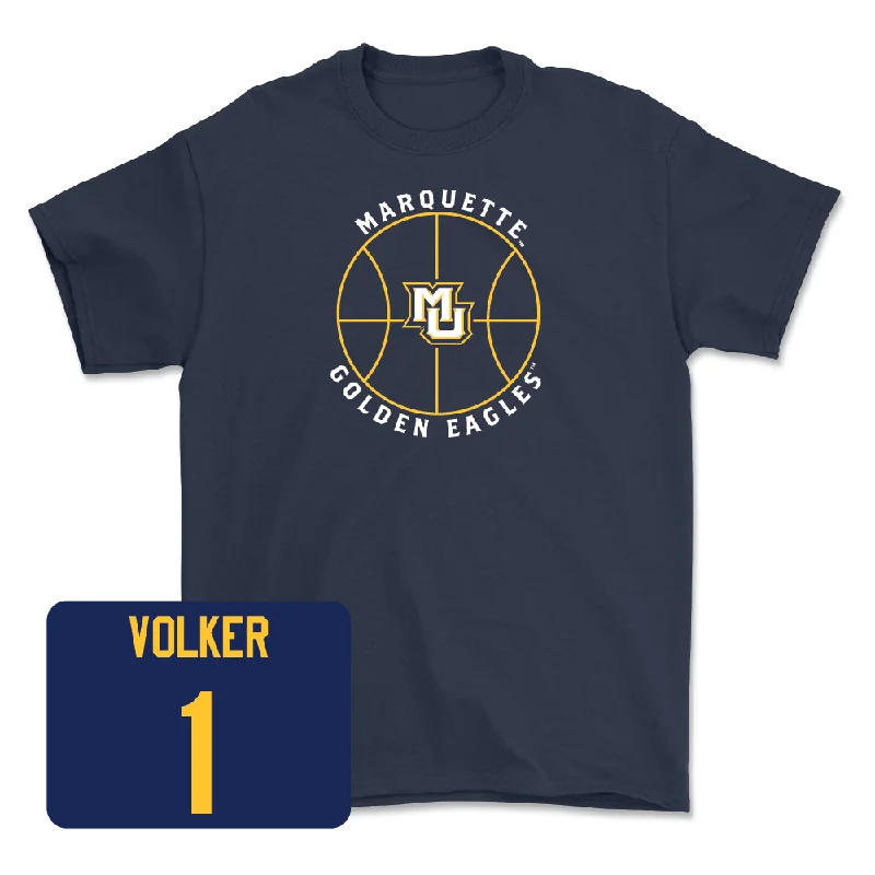 Navy Women's Basketball Hardwood Tee - Lee Volker