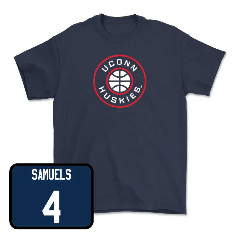 Navy Women's Basketball Hardwood Tee - Qadence Samuels