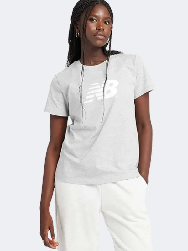 New Balance Sport Jersey Graphic Women Lifestyle T-Shirt Athletic Grey