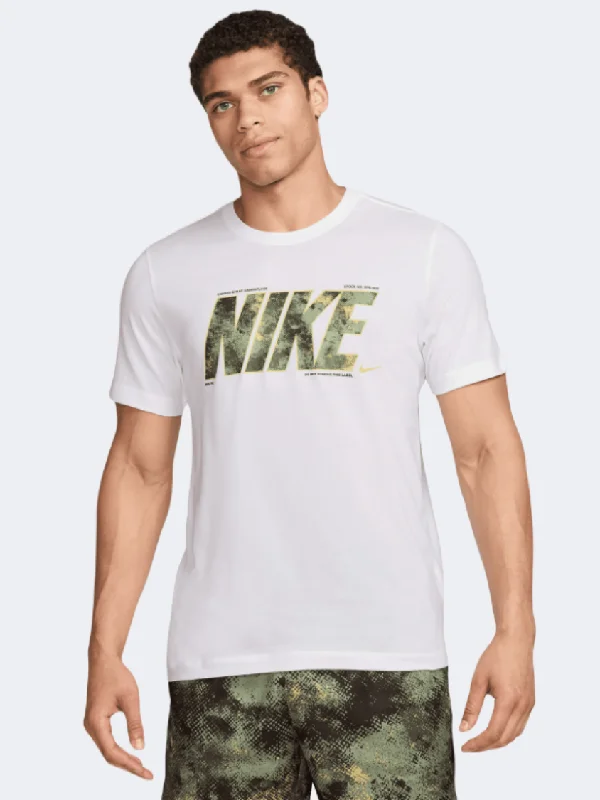 Nike Df Camo Men Training T-Shirt White