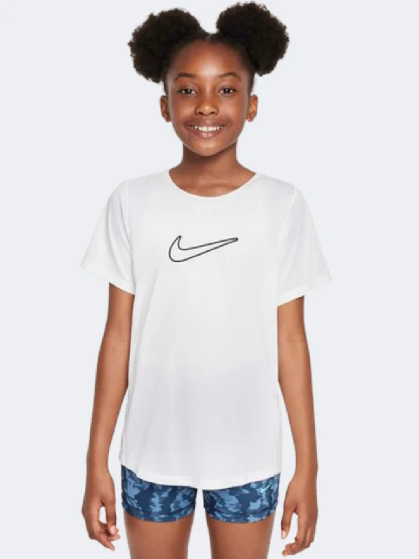 Nike Df One Std Girls Lifestyle T-Shirt White/Black