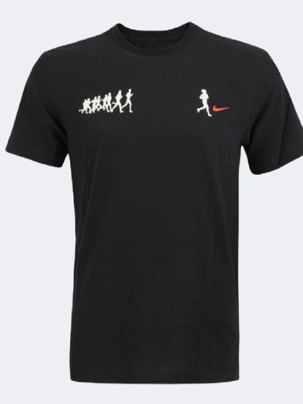 Nike Run Energy Men Running T-Shirt Black/White