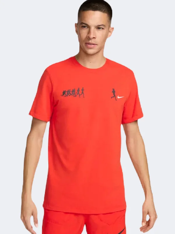 Nike Run Energy Men Running T-Shirt Picante Red/Black