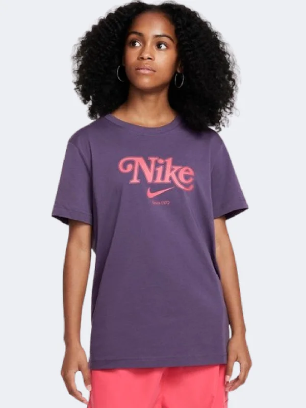 Nike Sportswear Trend Bf Girls Lifestyle T-Shirt Dark Raisin