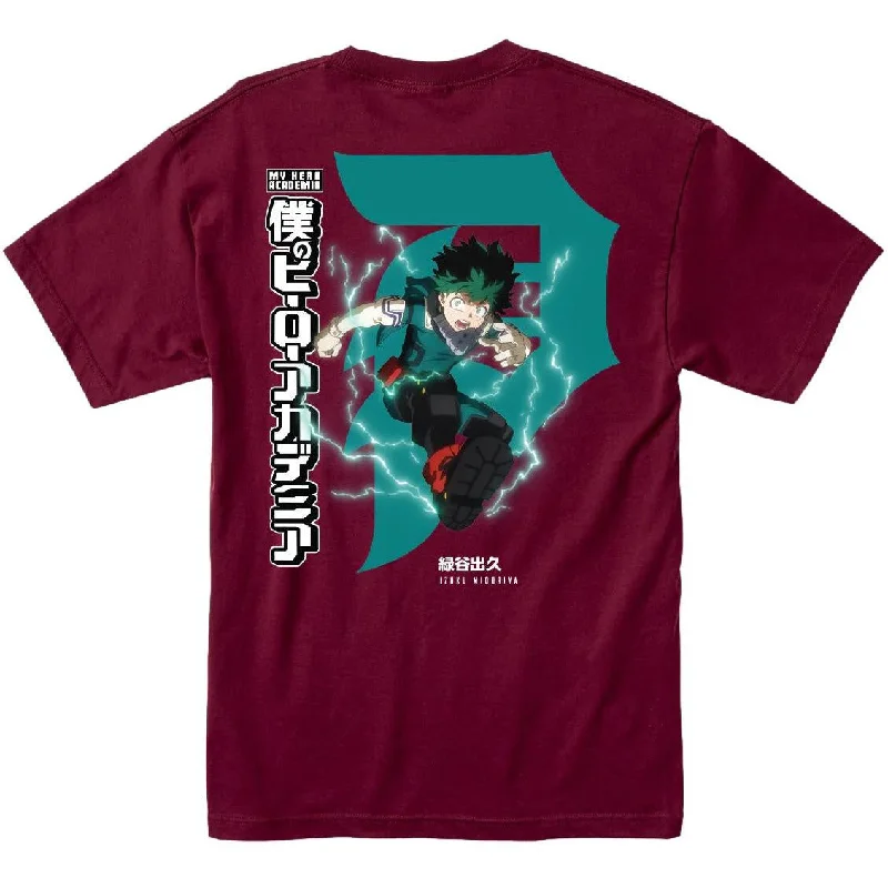 Primitive x My Hero Academia Izuku Midoriya Tee Burgundy