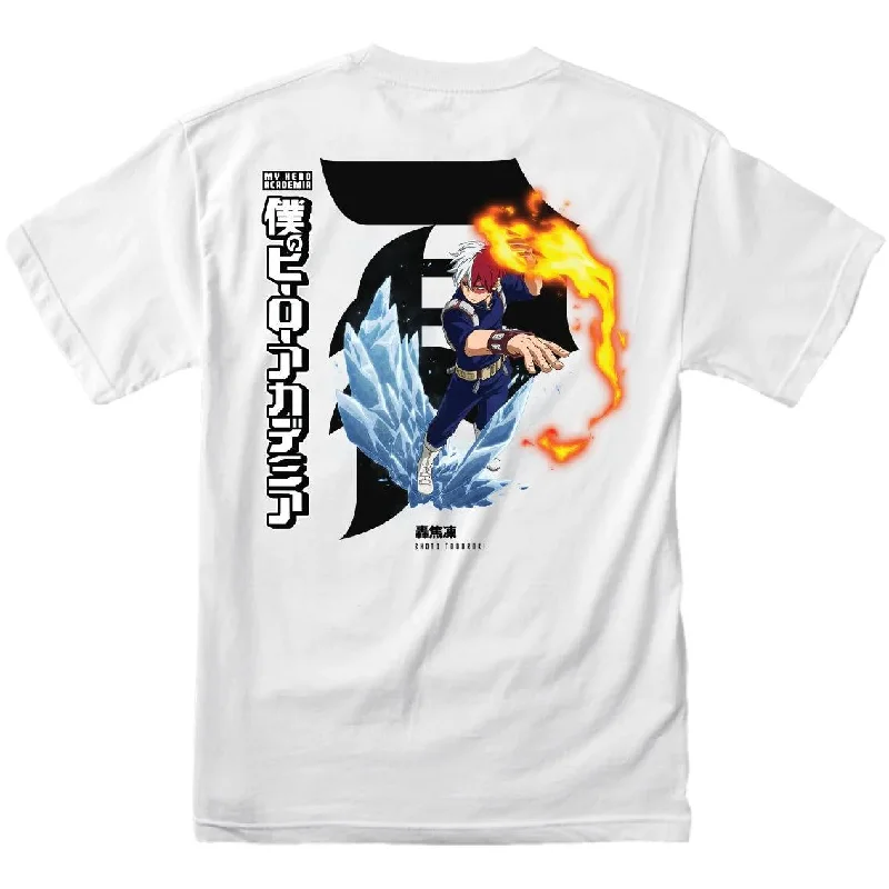 Primitive x My Hero Academia Shoto Todoroki Tee White