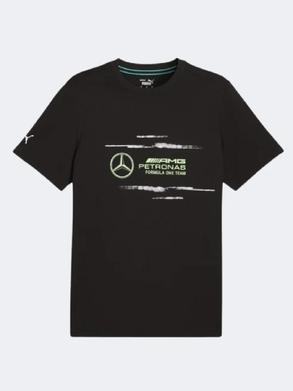 Puma Mercedes Amg Petronas F1 Logo Men Lifestyle T-Shirt Black/White/Green