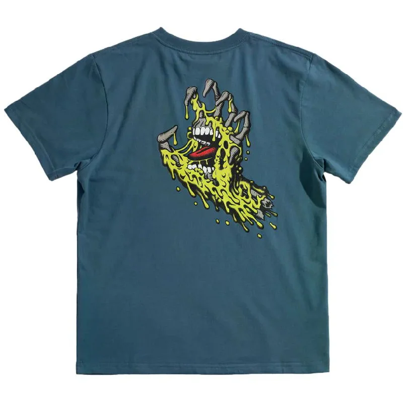 Santa Cruz Melting Hand Youth T-Shirt Vintage Blue