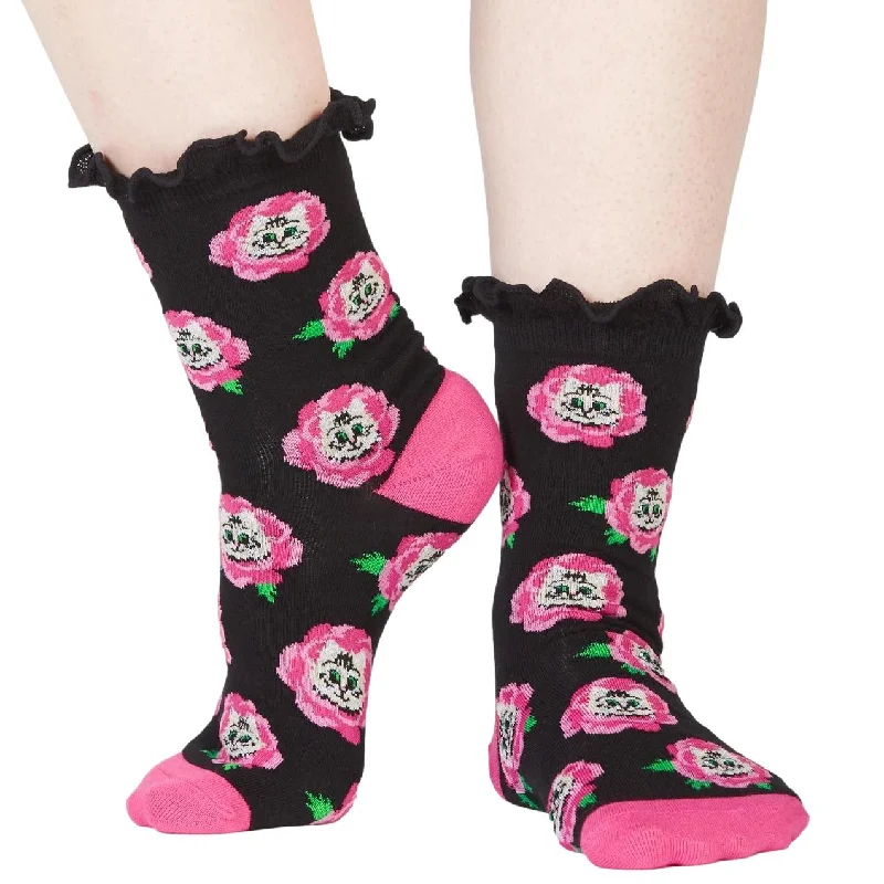 Sock it to Me Cat Buds Womens Crew Socks