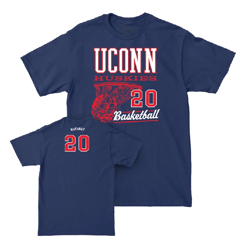 UConn Men's Basketball Hoops Navy Tee  - Aidan Mahaney