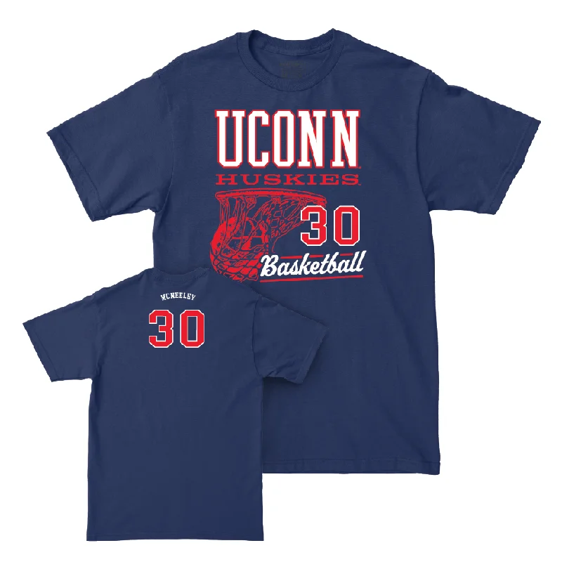 UConn Men's Basketball Hoops Navy Tee  - Liam McNeeley