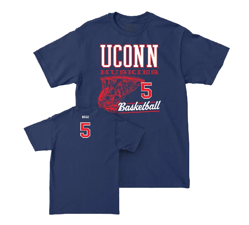 UConn Men's Basketball Hoops Navy Tee  - Tarris Reed