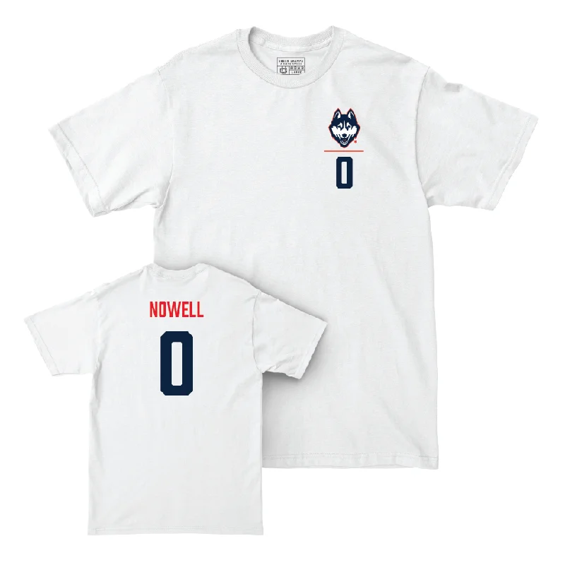 UConn Men's Basketball Logo White Comfort Colors Tee  - Ahmad Nowell