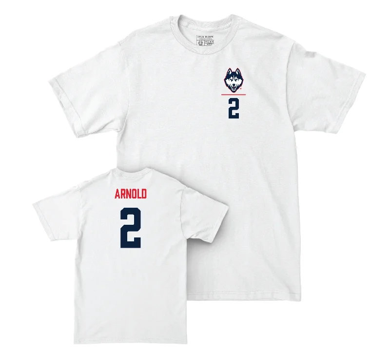 UConn Women's Basketball Logo White Comfort Colors Tee - Kamorea Arnold | #2