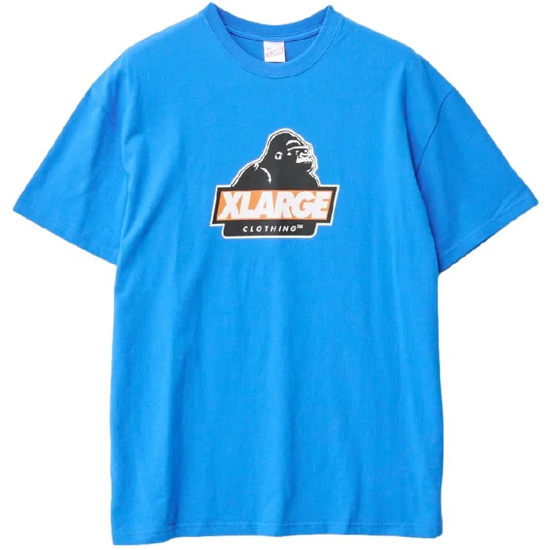 X-Large Slanted Short Sleeve T-Shirt Bright Blue