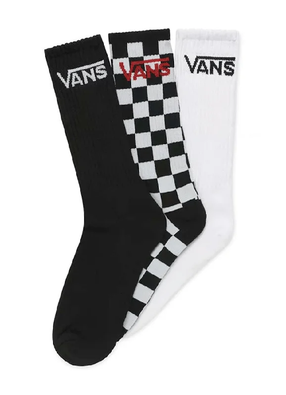 3 Pack Hi Cut Socks - check/white/black