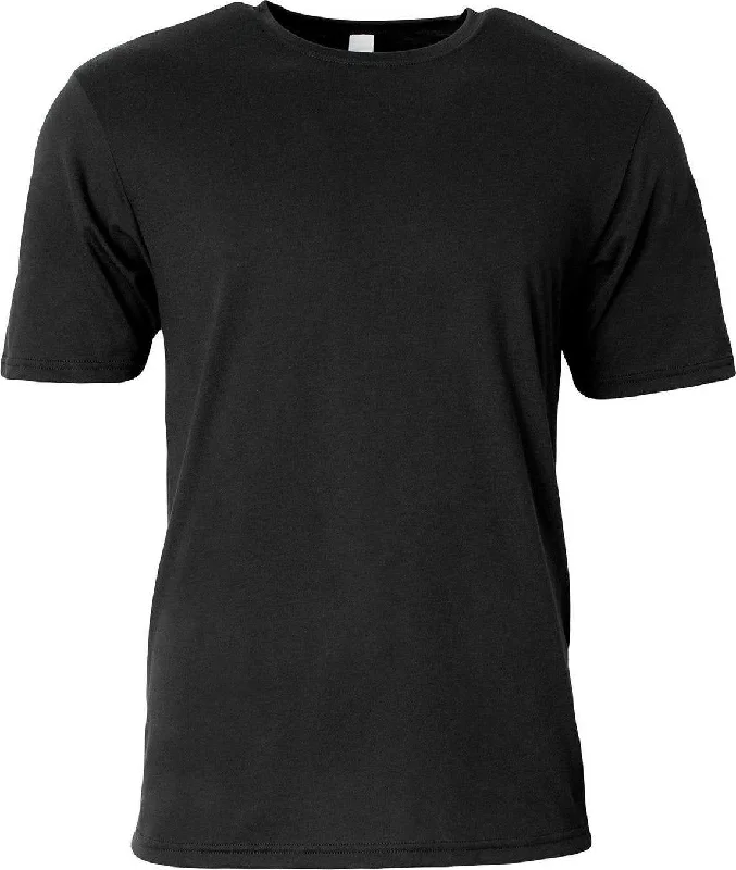 A4 N3013 Adult Softek T-Shirt - Black