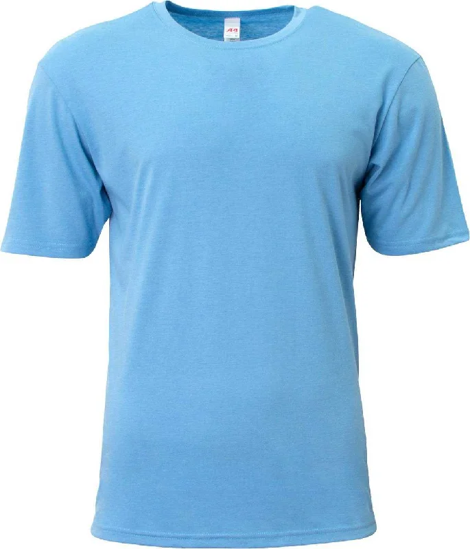 A4 N3013 Adult Softek T-Shirt - Light Blue