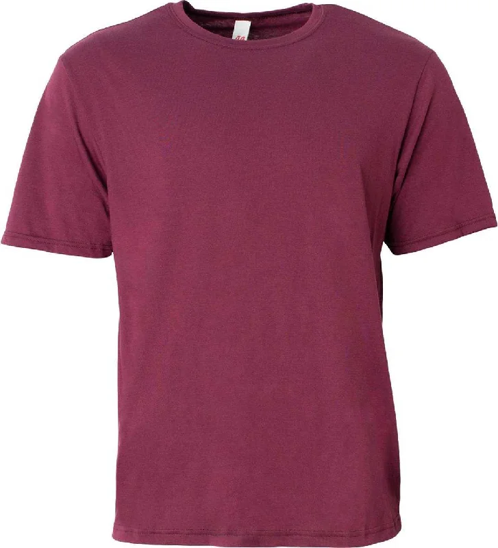 A4 N3013 Adult Softek T-Shirt - Maroon