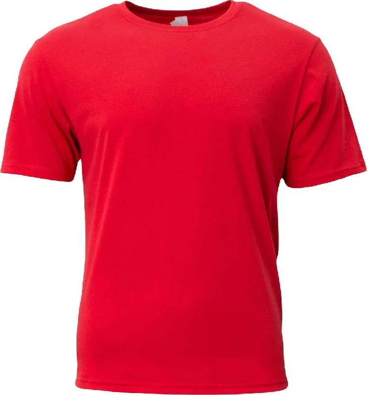 A4 N3013 Adult Softek T-Shirt - Scarlet