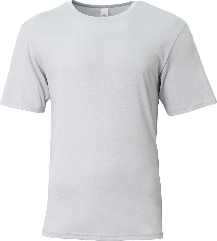 A4 N3013 Adult Softek T-Shirt - Silver