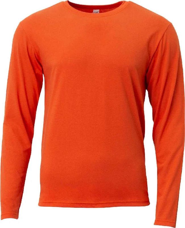 A4 N3029 Men's Softek Long-Sleeve T-Shirt - Athletic Orange