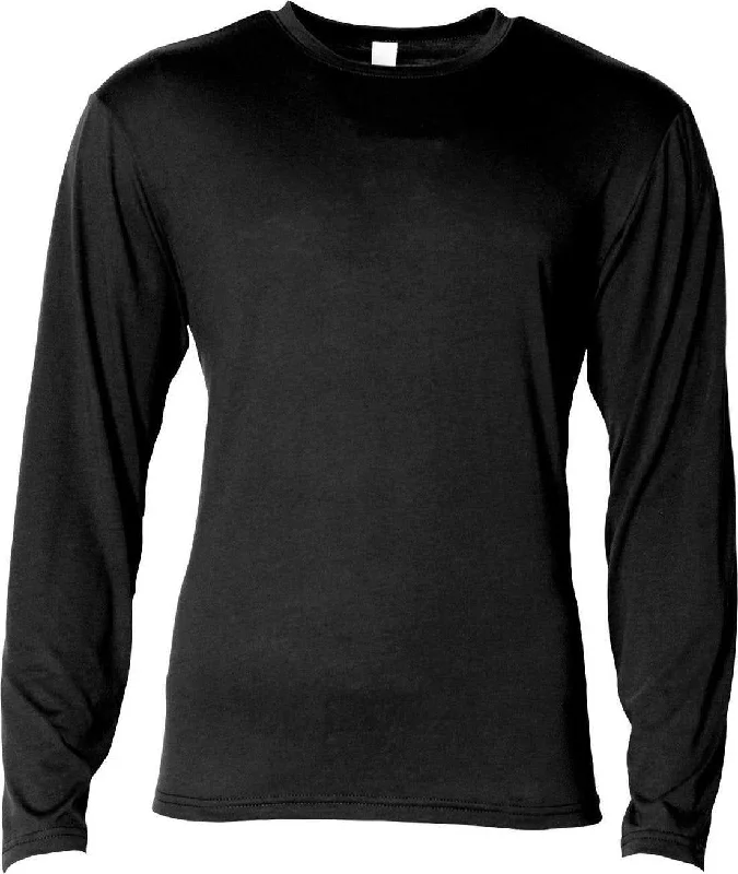 A4 N3029 Men's Softek Long-Sleeve T-Shirt - Black