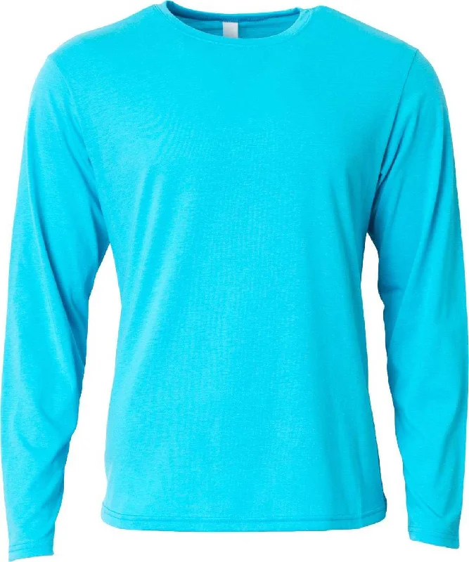 A4 N3029 Men's Softek Long-Sleeve T-Shirt - Electric Blue