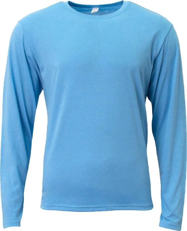 A4 N3029 Men's Softek Long-Sleeve T-Shirt - Light Blue