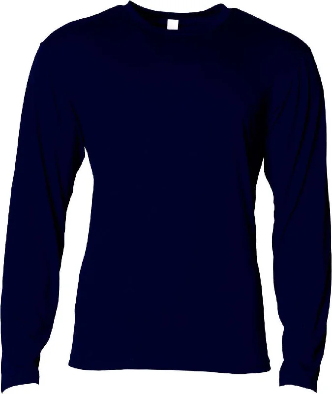 A4 N3029 Men's Softek Long-Sleeve T-Shirt - Navy