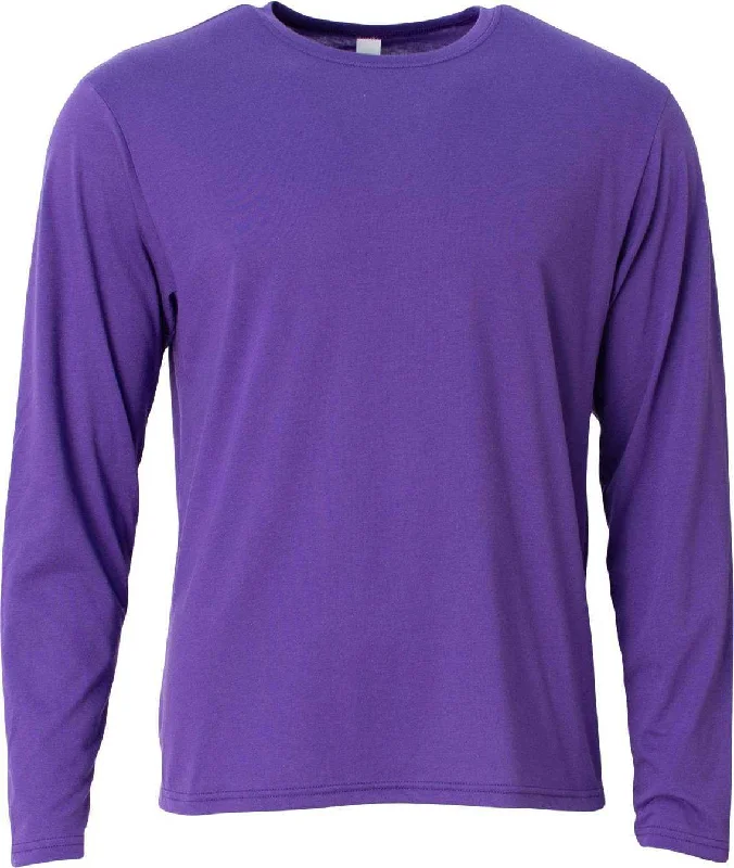 A4 N3029 Men's Softek Long-Sleeve T-Shirt - Purple