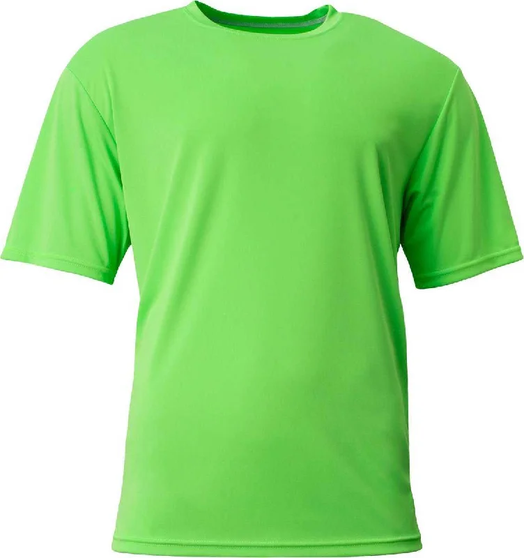 A4 N3142 Men's Cooling Performance T-Shirt - Safety Green