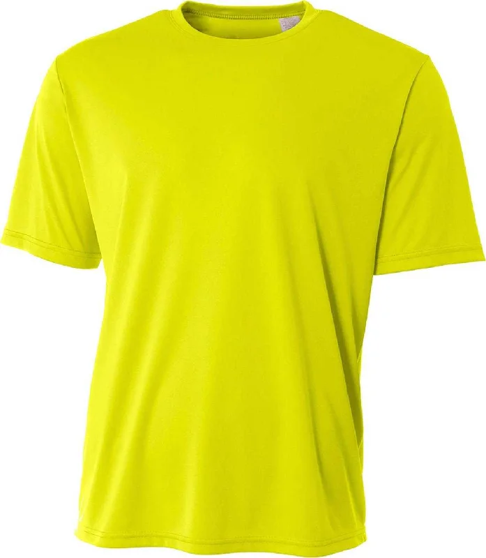 A4 N3402 Men's Sprint Performance T-Shirt - Safety Yellow