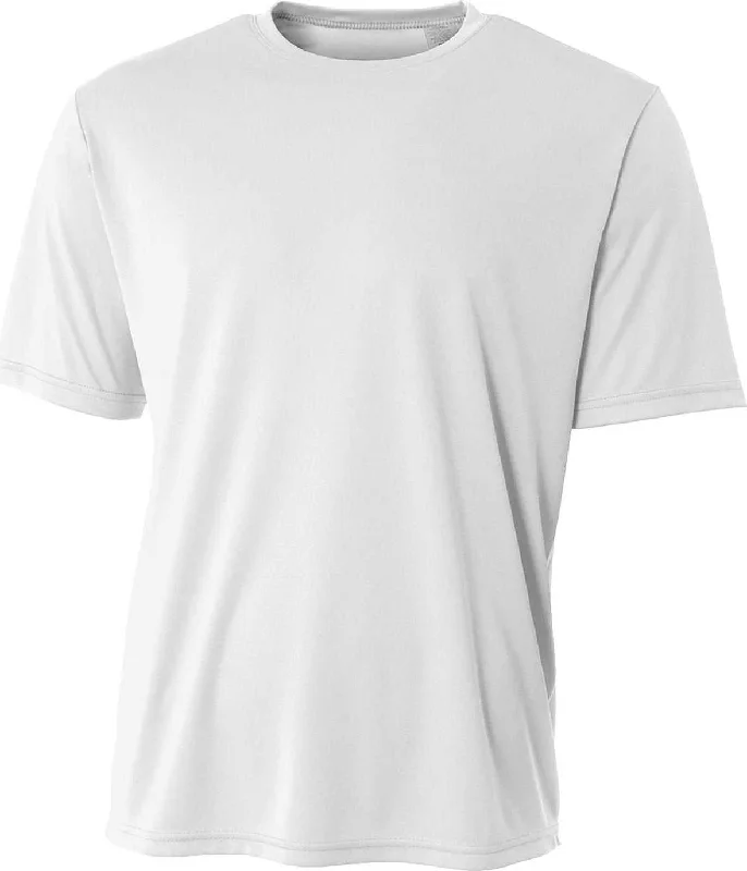 A4 N3402 Men's Sprint Performance T-Shirt - White