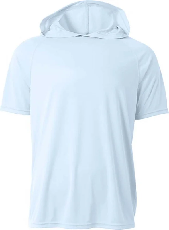 A4 N3408 Short Sleeve Hooded Tee - Pastel Blue